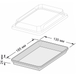 Контейнер бумажный Sushi Box с Крышкой 700 мл 130х185х24 мм 1/400