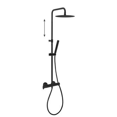 Душевая термостатическая система без излива с регулировкой высоты ALEXIA 365402RM250NM чёрный