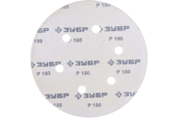 Круг шлифовальный СТАНДАРТ (5 шт; 150 мм; 6 отв; Р180) Зубр 35350-150-180