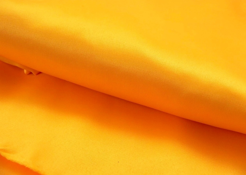 Ткань Шелк-сатин стрейч желтый арт. 326190