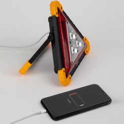 Фонарь автомобильный ЭРА AA-801 аккумуляторный, светодиодный, аварийный знак [15 Вт, COB+LED, power bank]