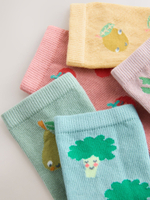 Носки хлопковые для девочки Next AU2-571, 5 шт., Розовый, Желтый, Голубой