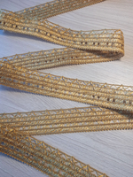 Декоративная тесьма №4 цвет25 (Золотисто-коричневый) 25мм 25м