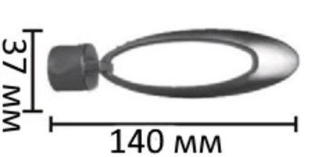 Наконечники Орбита для кованых карнизов d20, цвет графит