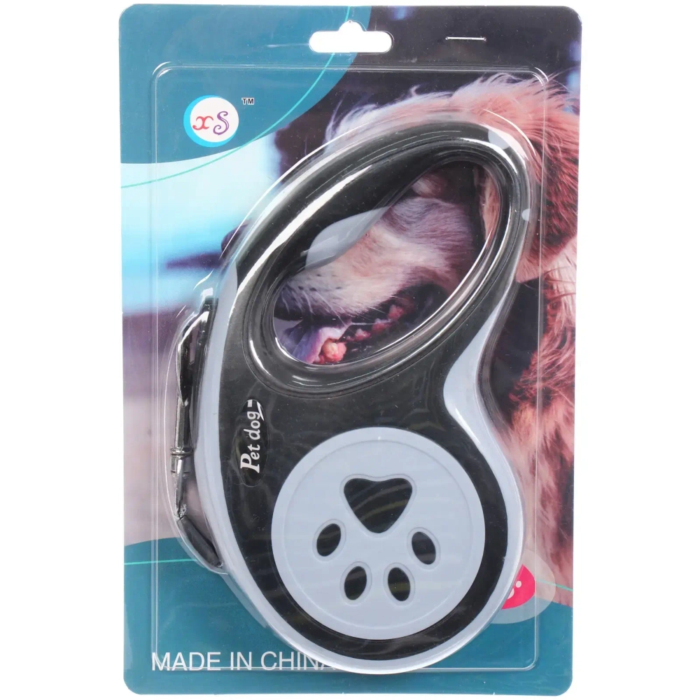 Поводок-рулетка для малых и средних пород «МОЙ БРО», цвет чёрный, 5м, нагрузка до 15кг