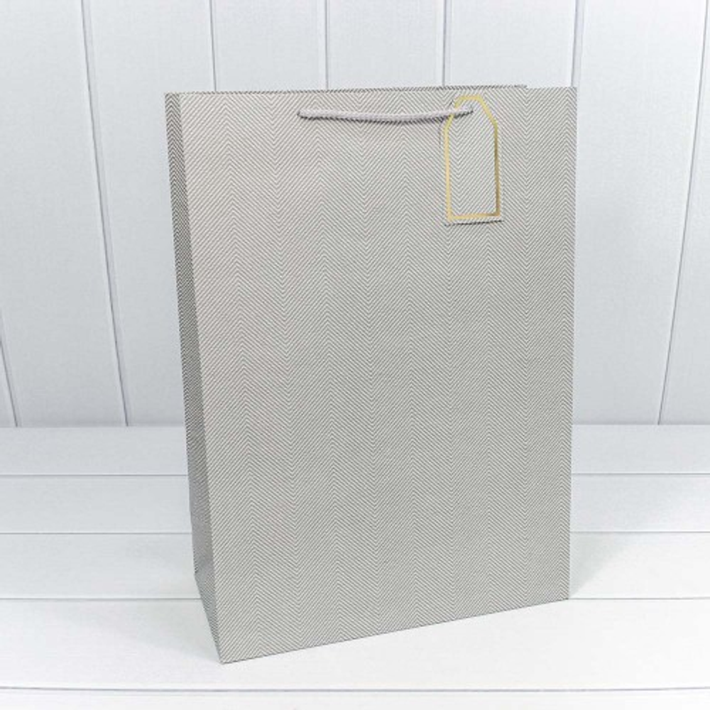 Пакет подарочный 31х42х12см "Зигзаги" с тиснением (Микс)