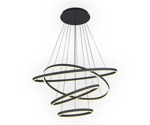 08204,19A(4000K) Люстра димм. Тор черный Led 174W