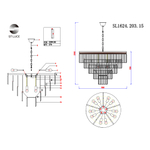 SL1624.203.15 Люстра подвесная ST-Luce шампань/прозрачный E14 15*40W ERCOLANO