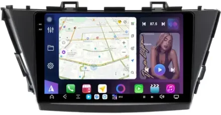 Магнитола для Toyota Prius Alpha 40 2011-2014 (правый руль) - FarCar GX9-9533 монитор 9.5" 2K QLED на Android 14, TS20, 6+128Гб, CarPlay, 4G SIM-слот