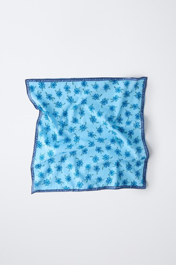 ZARA БАНДАНА С ЦВЕТАМИ, СИНИЙ