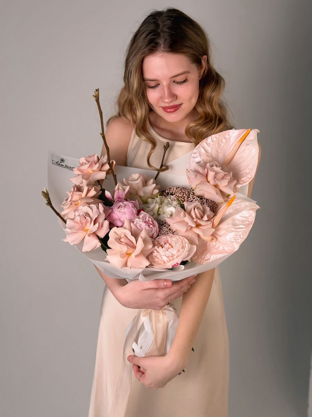 Букет "Персиковый сад"