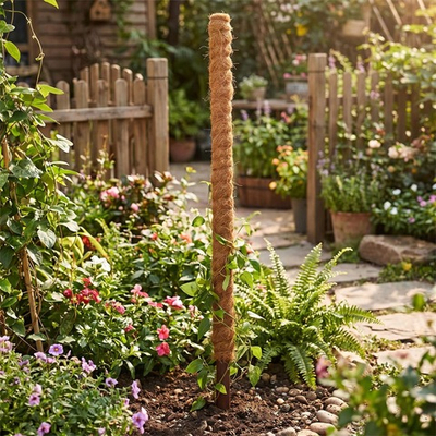 Опора для цветов 180см d-25мм с кокосовым волокном