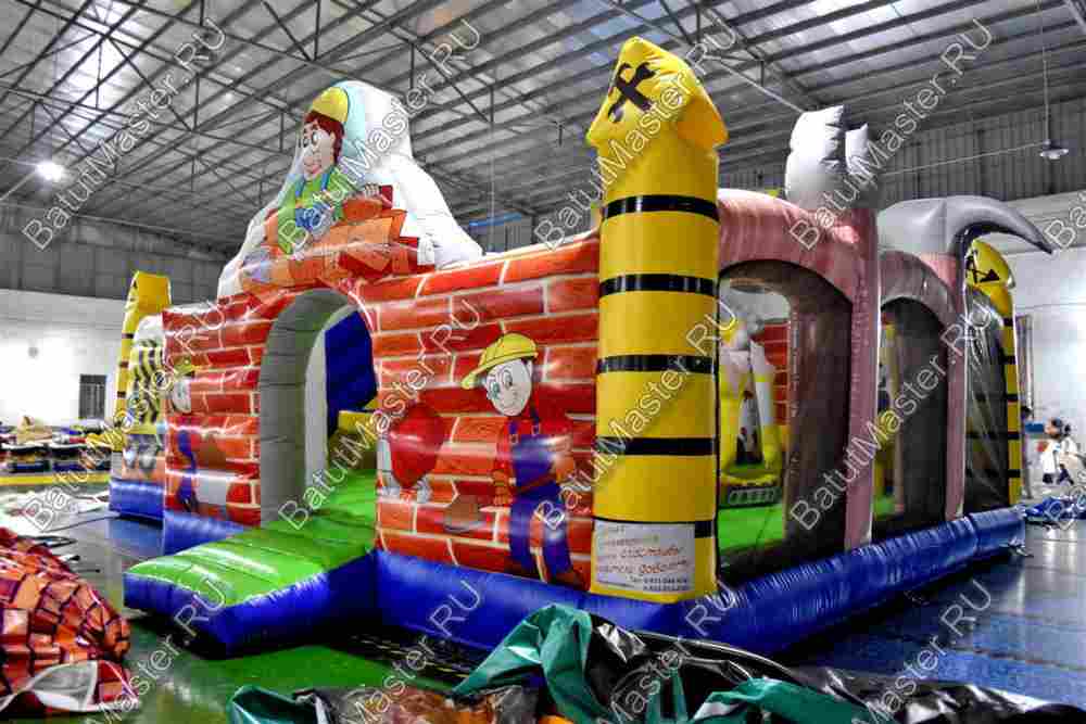 Коммерческий надувной батут "Строители"