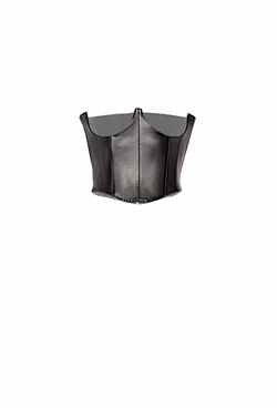 Корсет из экокожи чёрное 11-01-21SS
