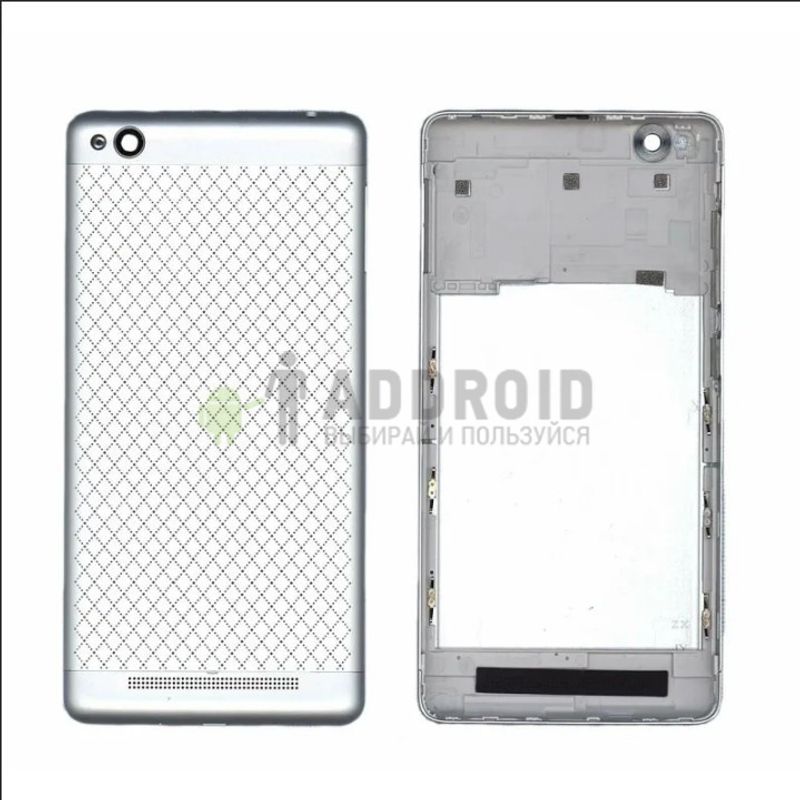 Задняя крышка для Xiaomi Redmi 3 серебристая