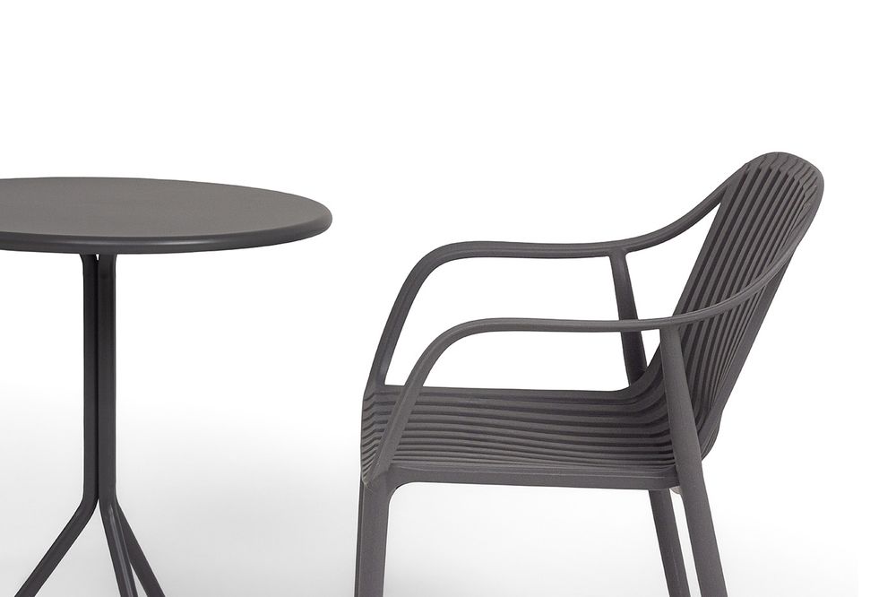 "Мохито" обеденная группа на 2 персоны, цвет темно-серый