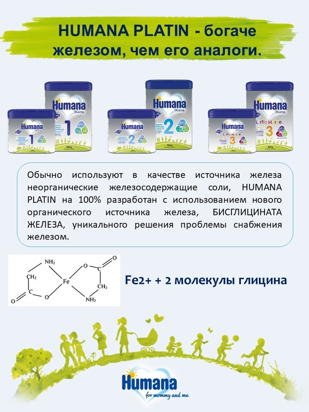 Последующая молочная смесь Humana Platin 3 с 12 месяцев 800 г