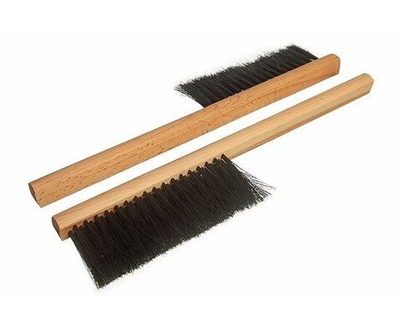 Щетка-сметка 39см Эконом большая дерево, иск.черная щетина, 51 пучок, Yozhik