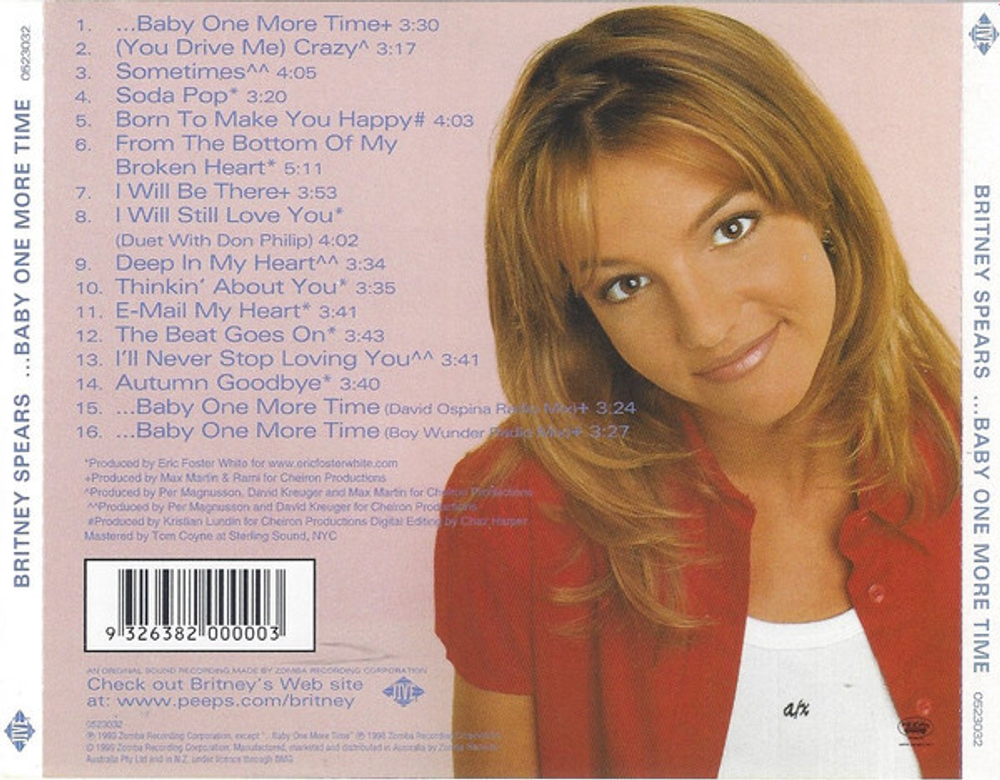 CD Britney Spears - ...Baby One More Time (Австралия 1999г.)