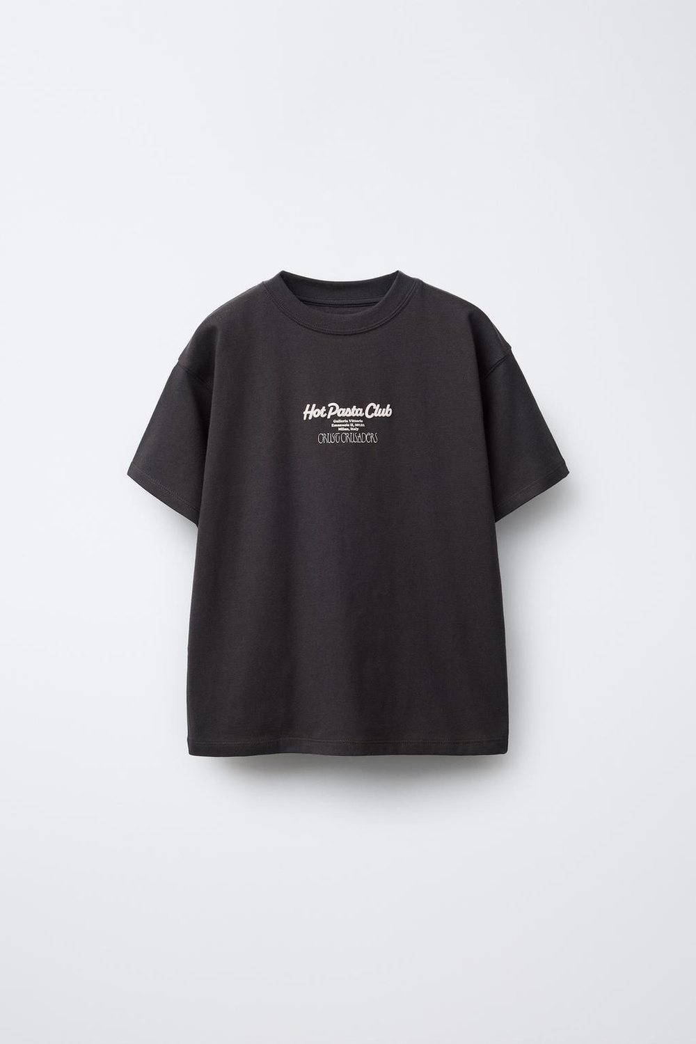 ZARA ФУТБОЛКА С ПРИНТОМ «ТОМАТЫ», ЧЕРНЫЙ