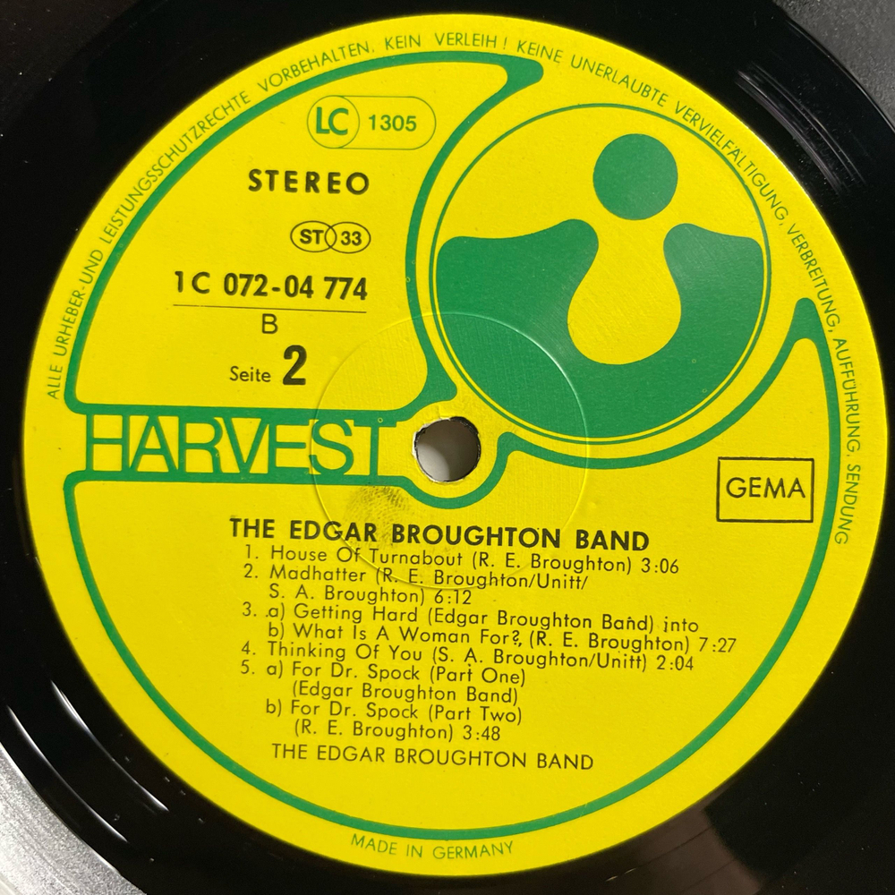 Винтажная виниловая пластинка LP The Edgar Broughton Band (Германия 1977)