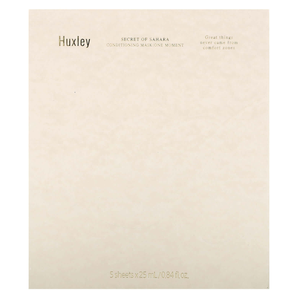 Huxley, Secret of Sahara, увлажняющая маска для красоты, One Moment, 5 шт., По 25 мл (0,84 жидк. унц.)