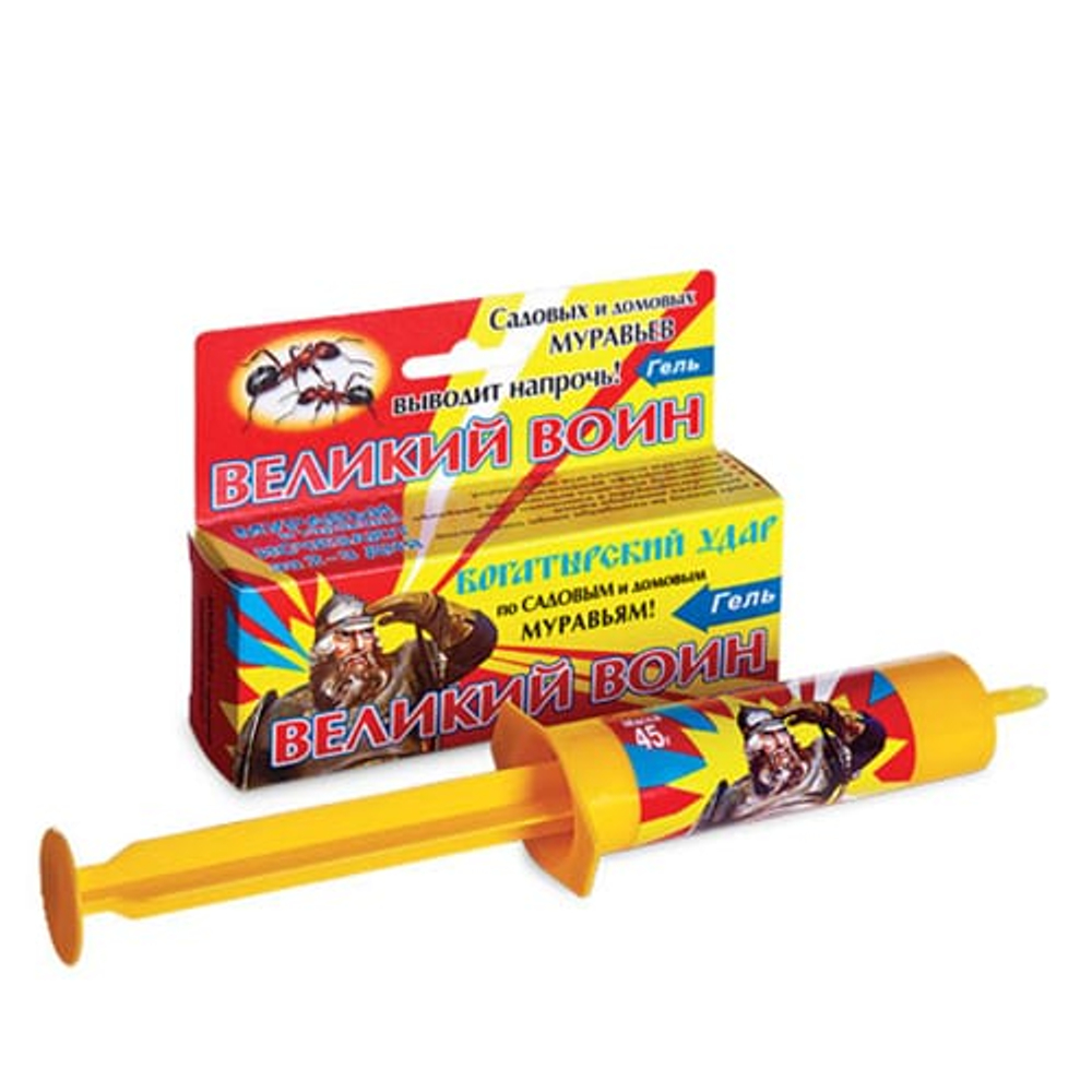 Гель шприц Великий воин от муравьев 45гр (60шт/кор)