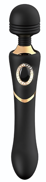 Черный жезловый вибратор MONICA - 24,1 см. (Цвет: черный)