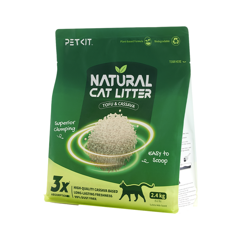 Наполнитель для кошачьего лотка комкующийся тофу натуральный Natural Plant Cat Litter