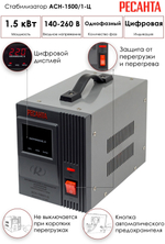 Стабилизатор напряжения Ресанта ACH-1500/1-Ц