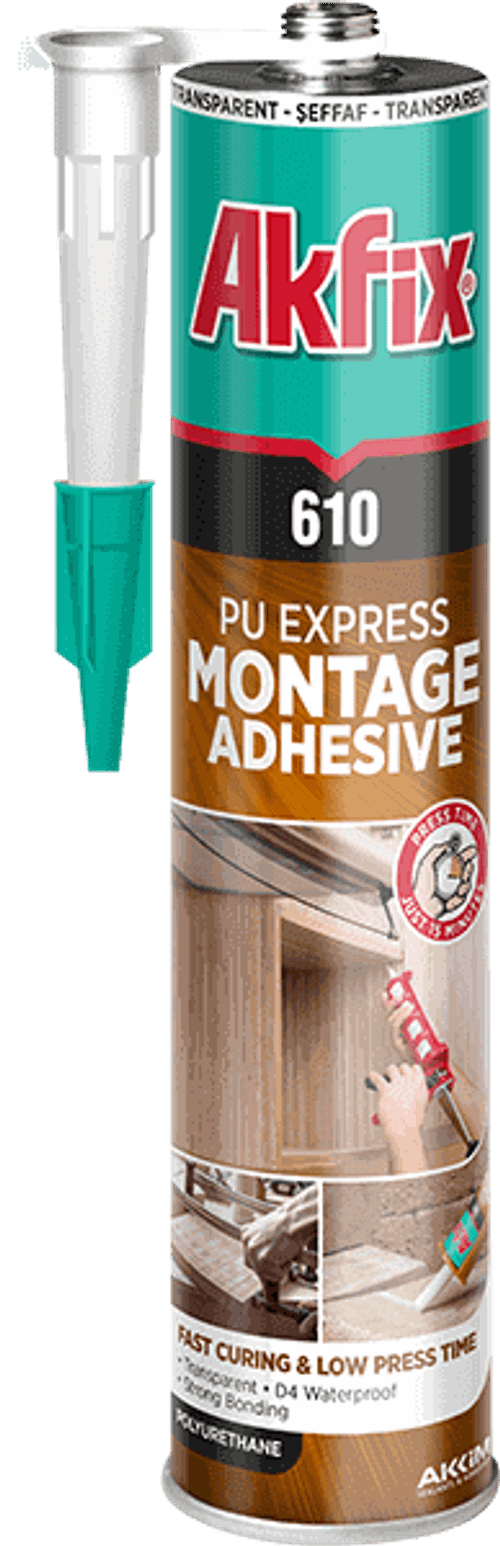 Akfix Клей 610 пу прозрачный монтажный 310мл