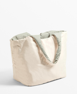 Oysho Сумка двусторонняя мягкая, серо-бежевый