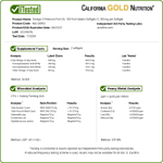 California Gold Nutrition, премиальный рыбий жир с омега-3, 100 капсул из рыбьего желатина (1100 мг в 1 капсуле)