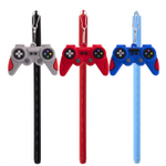 Ручка шариковая Alingar, "Game", 0,7 мм, синяя, с брелком, круглый, цветной, пластиковый корпус, карт. уп.