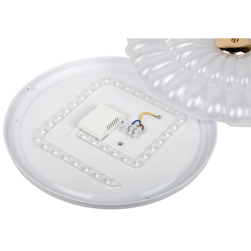 Светильник потолочный светодиодный ЭРА Классик без ДУ SPB-6 Chester 48W-5K WH+GD 5000К белый/золото