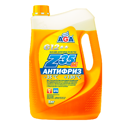 ОЖ Антифриз готовый AGA Z-35 G12++ оранжевый (5кг)