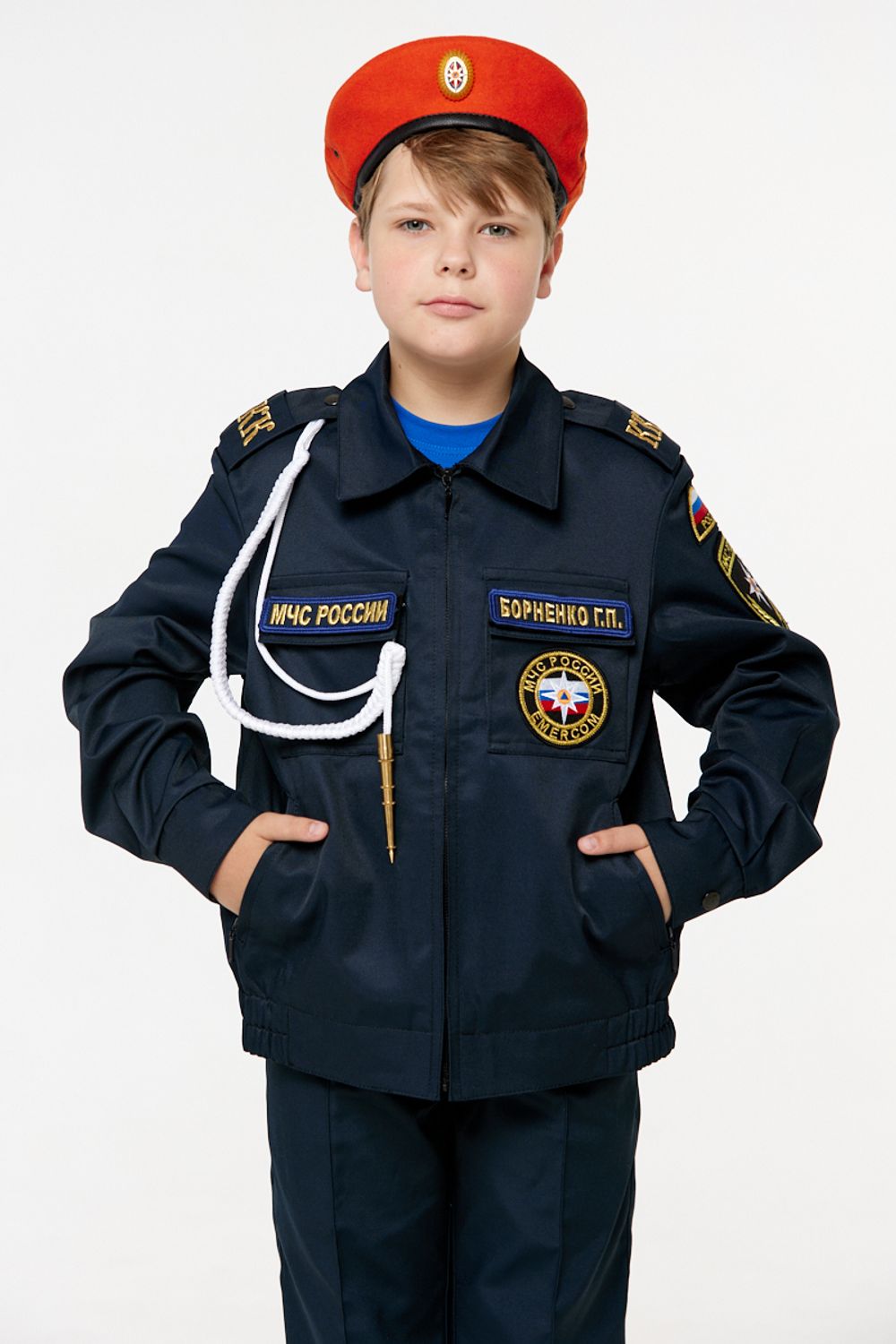 Костюм для кадетов МЧС (на спине вышивка "МЧС РОССИИ"), ткань Грета