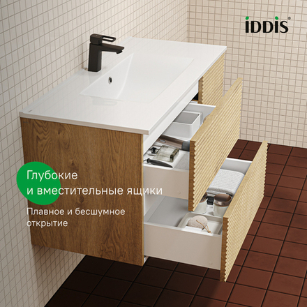 Тумба подвесная IDDIS Bild, 100 см, дуб светлый, BIL10V0i95