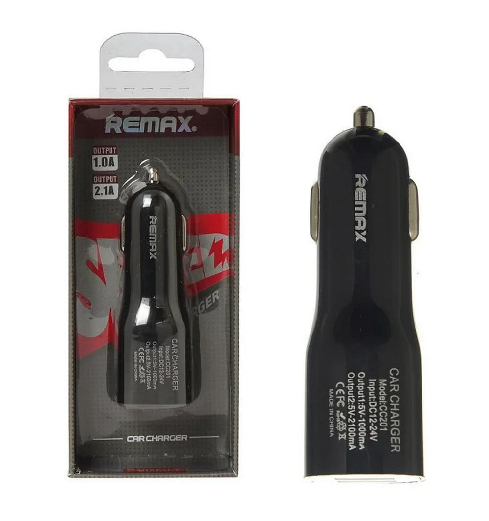 АЗУ USB Car Charger Remax CC-201 (2xUSB/2.1A)