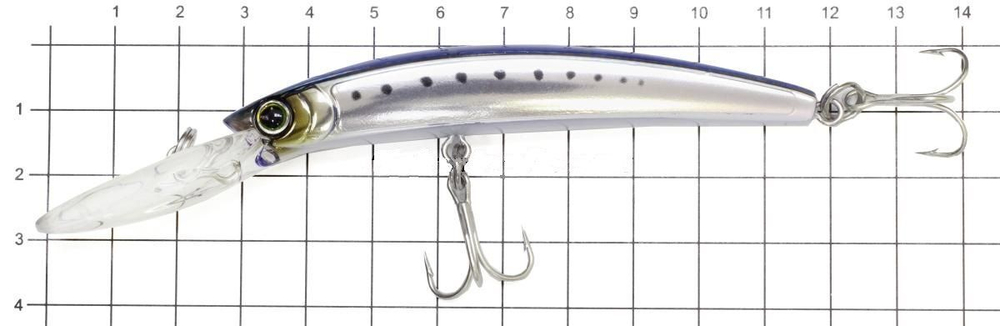 Воблер для рыбалки R538-OK Crystal Minnow DD 90F, 90мм, 9,5г