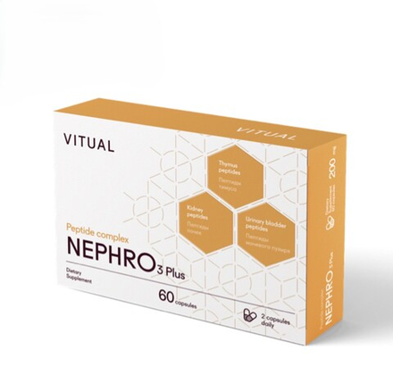 NEPHRO 3 Plus® №60, Нефро 3 Плюс пептиды мочевыделительной системы, почки, мочевой пузырь
