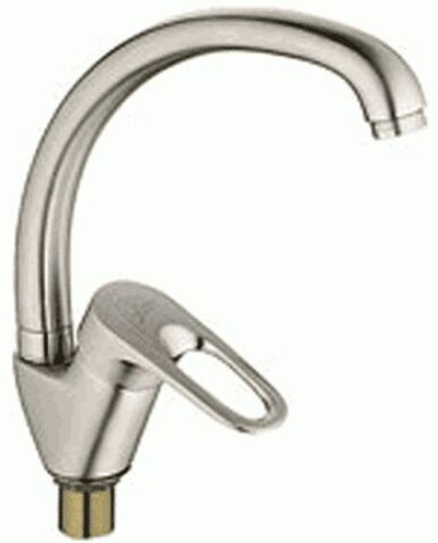 смеситель кухня LEDEME картридж.д.40мм с гайкой L5904A сатин