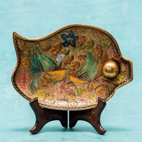 Винтаж: Фруктовница с золотой жемчужиной