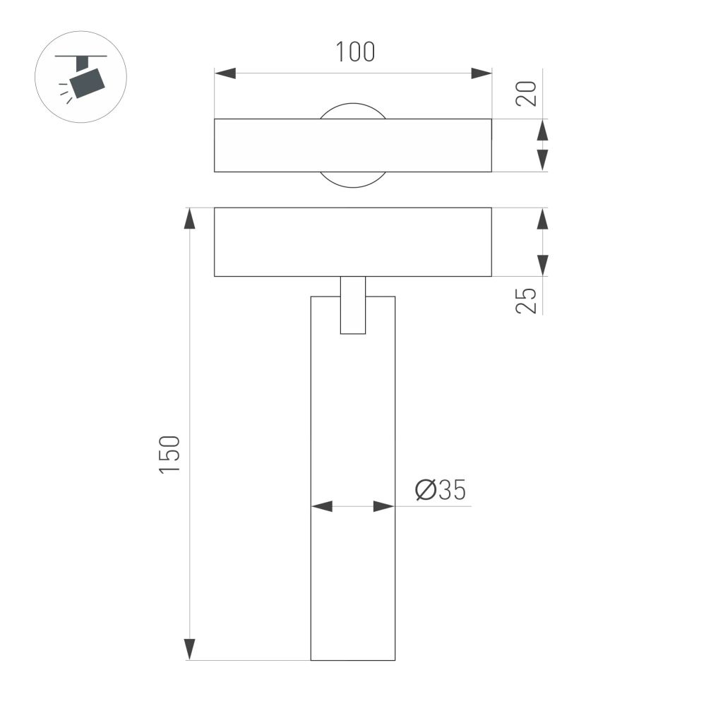 Светильник MAG-SPOT-25-R120-12W Day4000 (WH, 30 deg, 24V) (Arlight, IP20 Металл, 5 лет) 050076