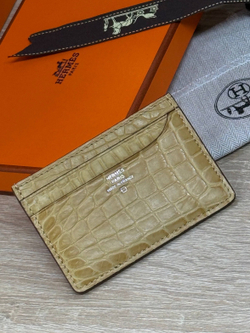Картхолдер Hermes из кожи крокодила