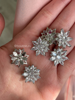 Пуговицы стразы цветочки горный хрусталь