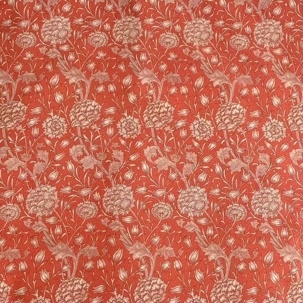 У. МОРРИС, WANDLE оранжевый, 100% хлопок Handmade Fabrics 1