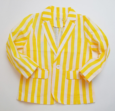 Жакет детский в полоску с принтом на спине