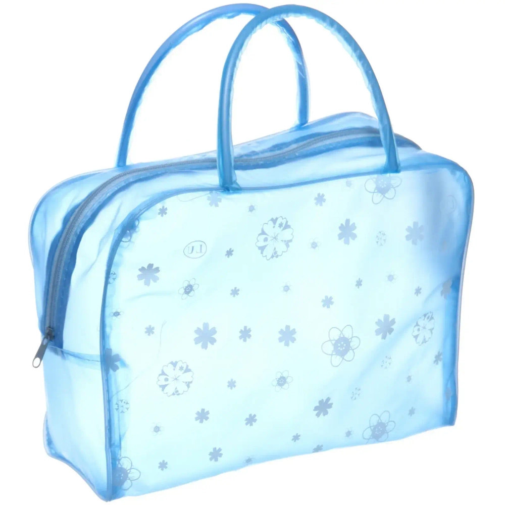 Косметичка «Adventure - Feathers», ромашки, цвет голубой 24*17см