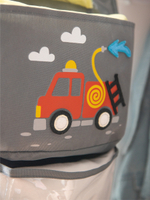 Кармашки для детского сада, на липучке. Пожарная с фетровыми колесами